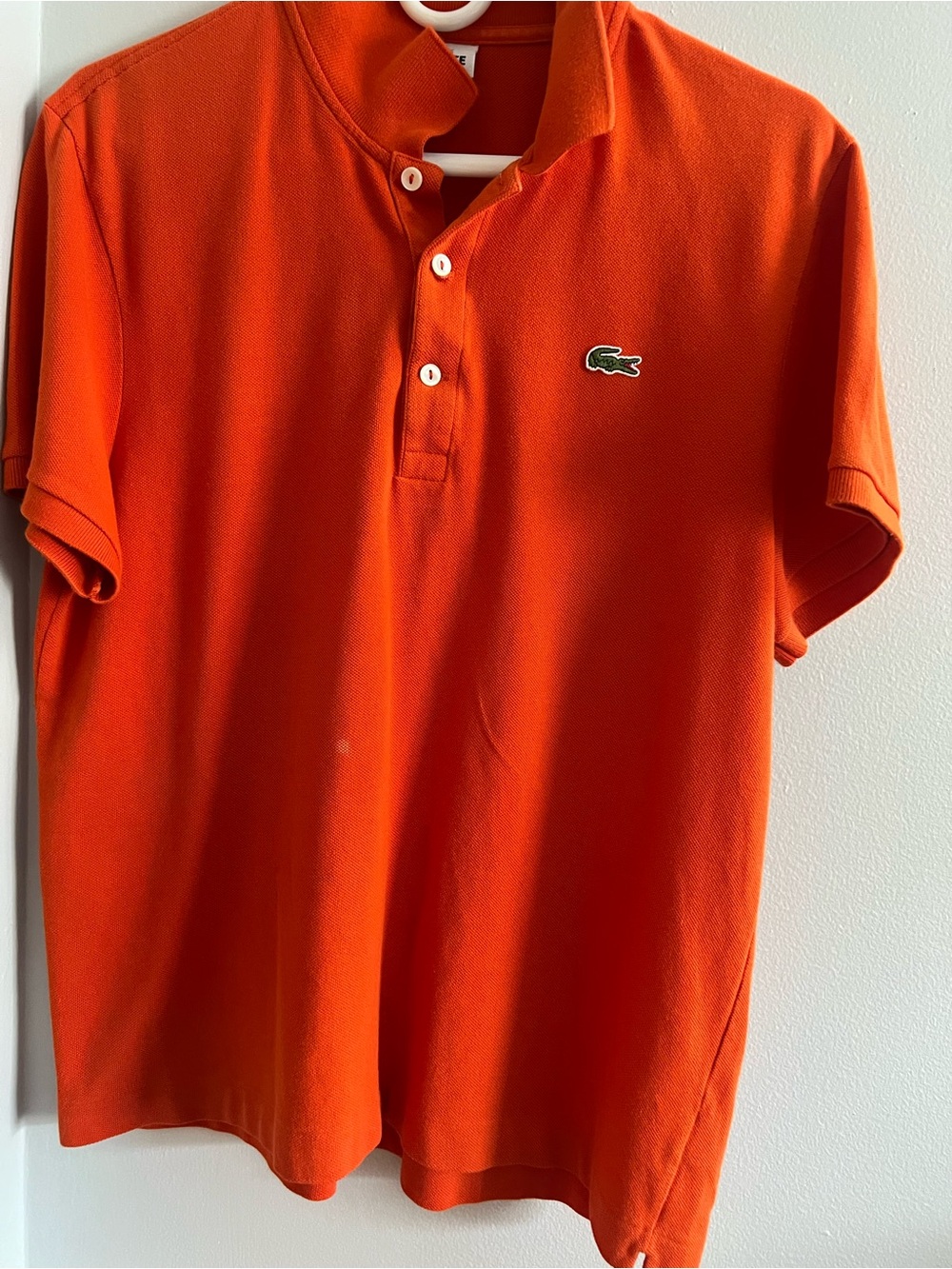 Lacoste Bright Orange Short Sleeve Polo